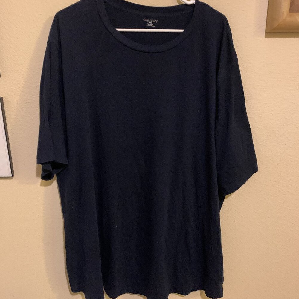 Mens Old Navy Soft-Washed Navy Blue Short Sleeve Tee